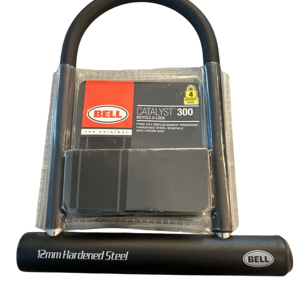 Bell U-Lock Catalyst 300 Bicycle Lock 12mm Hardened Steel with 2 Keys Level 4